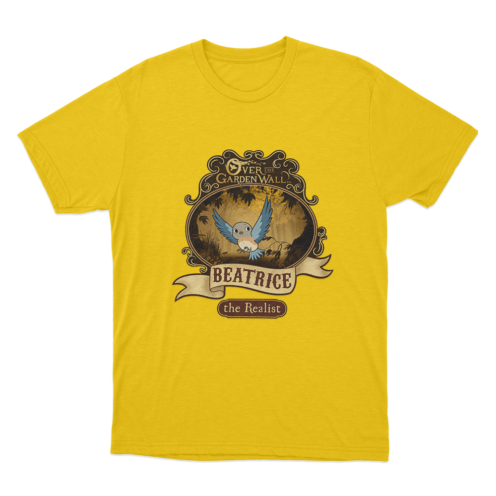 Over The Garden Wall Beatrice Poster Unisex T Shirt Yellow Over The Garden Wall Beatrice Poster Unisex T Shirt Yellow