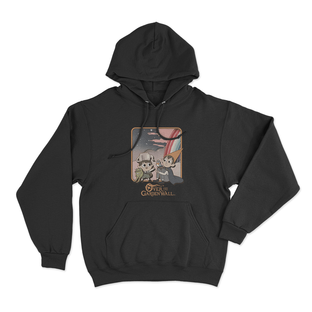 Over The Garden Wall Rainbow Unisex Hoodie Black Over The Garden Wall Rainbow Unisex Hoodie Black