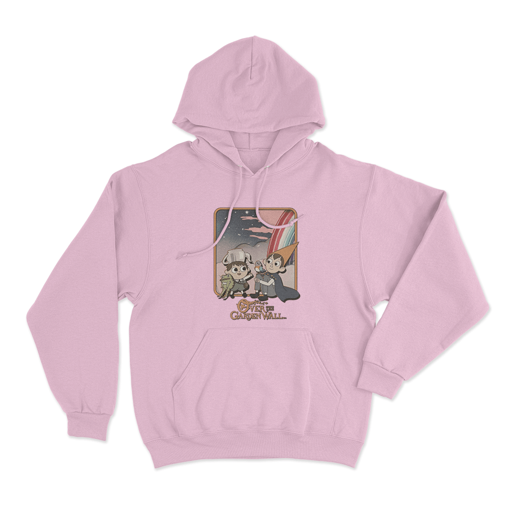Over The Garden Wall Rainbow Unisex Hoodie Pink Over The Garden Wall Rainbow Unisex Hoodie Pink