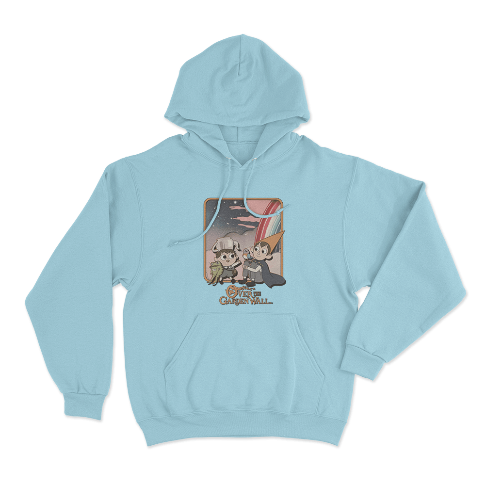 Over The Garden Wall Rainbow Unisex Hoodie Sky Blue Over The Garden Wall Rainbow Unisex Hoodie Sky Blue